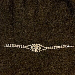 Silver tone Rhinestone Bracelet